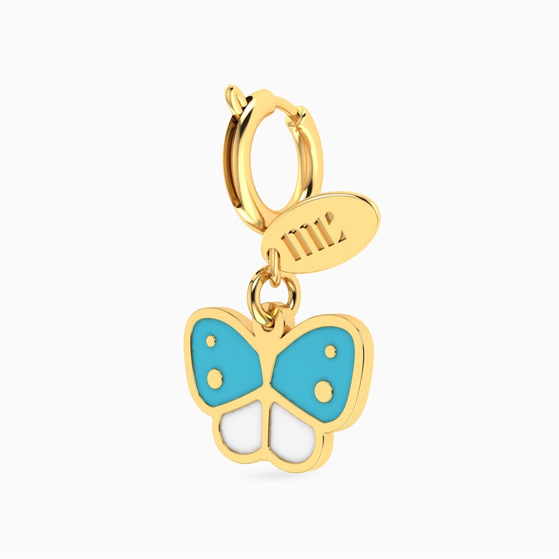 Miss L' by L'azurde Kids Butterfly Enamel Coated Charm in 14K Gold - Image 3